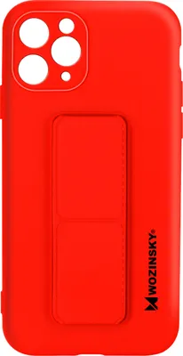 Produktbild von Wozinsky Kickstand Case Silikonhülle mit Ständer iPhone 11 Pro rot