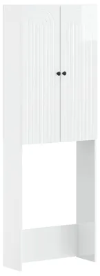 Image de vidaXL Armoire de toilette ALKMAAR, blanc brillant, 66 x 25,5 x 190 cm