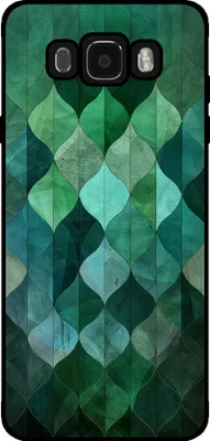 Immagine prodotto di Smartphonica Custodia per telefono adatta a Samsung Galaxy J7 2016 con stampa di foglie verdi - Custodia backcover in TPU con design a foglie verdi - Verde
