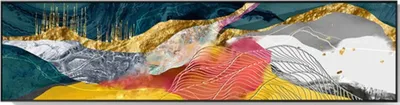 Produktbild von TPFLiving Kunstdruck LW-308 (OHNE RAHMEN) Poster - Leinwand - Wandbild - Hochauflösender Giclée-Druck, langlebig und hochwertig - Abstrakte Strukturen -  - Größe: 30x120cm