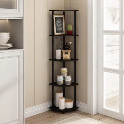 Productafbeelding van Famanu Regalplanken, 5 niveaus - Espresso zwart
