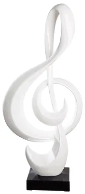 Produktbild von Casablanca by Gilde Skulptur Notenschlüssel  weiß H. 83 cm, 59601