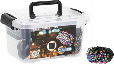 Produktbild von Weihnachtsbaumbeleuchtung Solar-Lichterkette bunt 400 LED 24m
