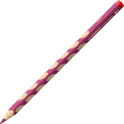 Image de Crayon de couleur ergonomique pour droitiers - STABILO EASYcolors - crayon simple - rouge violet