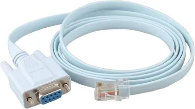 Imagen del producto de Cable serial, conector RJ45 a RS232 DB9, 1,4 metros, categoría Cat5, para red Ethernet LAN