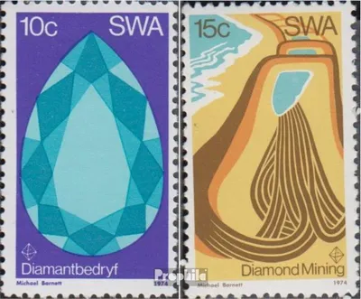 Produktbild von Briefmarken Namibia - Südwestafrika 1974 Mi 399-400 (kompl.Ausg.) FDC Diamantenbergbau