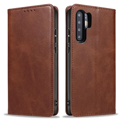 Produktbild von Handyhülle für Huawei P30 Pro Kunstleder Flip Cover Hülle Klapphülle Case Kartenfach Farbe: Dunkelbraun