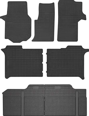 Immagine prodotto di Tappetini auto in gomma adatto per MAN TGE (2017-, van 3 file) neri, set 8 pz, con fissaggi