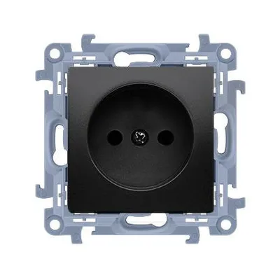 Immagine prodotto di Presa senza messa a terra (modulo) 16A, 250V, terminali a vite nero opaco Simon10 CG1.01/49
