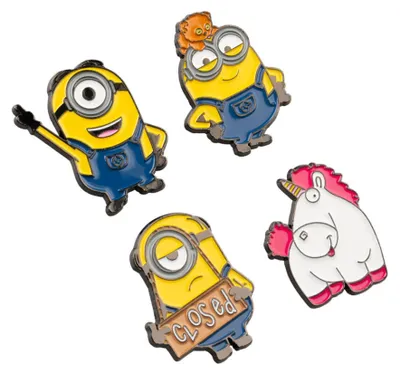 Obrázek produktu pro Sada čtyř broží s motivy Minionů