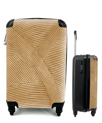 Produktbild von MuchoWow® Koffer Handgepäck Trolley Rollkoffer Kleine Reisekoffer mit 4 Rollen - Struktur - Natur - Kunst - Rattan - Cabin Size < 55x40x23 cm & 55x40x20 cm - Fotokoffer - Kabinenkoffer - Boardgepäck - Reise-Box - Reisekoffer - Reisegepäck - Koffer mit Bild - Trolley für Kinder