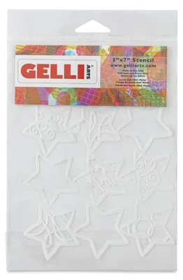 Obrázek produktu pro Gelli Arts – sada šablon na vánoční hvězdy, 12,7 x 17,8 cm, vícebarevná
