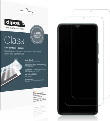 Produktbild von 2x Schutzfolie für Xiaomi Poco C40 matt - Anti-Shock 9H Folie dipos Glass Kunststoffglas