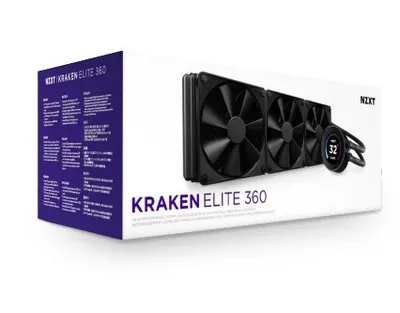 Immagine prodotto di NZXT Kraken Elite 360 Processor All-in-One Liquid Cooler 12 cm Nero 1 pezzo(i) (RL-KN36E-B1)