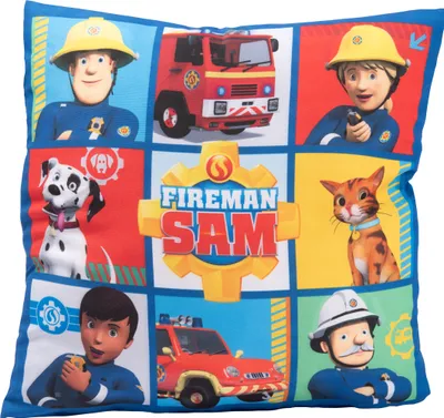Produktbild von Feuerwehrmann Sam Kissen - Feuerwehr Plüsch Dekokissen Zierkissen Kopfkissen 30 x 30 cm