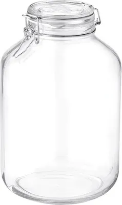 Produktbild von Bormioli Rocco Drahtbügelglas Fido mit Gummiring und Glasdeckel 5000ml