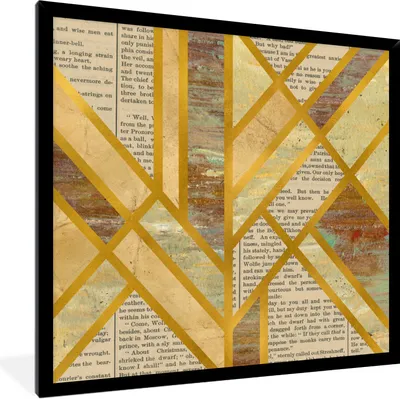 Produktbild von MuchoWow® Gerahmtes Poster Vintage - Marmor - Gold 40x40 cm - Poster mit Schwarzem Bilderrahmen Wandposter Rahmen Foto Bilder - Mit Rahmen - Wanddekoration Schlafzimmer