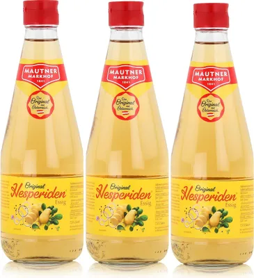 Produktbild von Mautner Hesperiden Essig 0,5L - Weingeistessig, Weinessig & Apfelsaft (3er Pack)