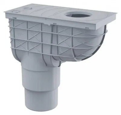 Obrázok produktu pre Univerzálny lapač strešných splavenín 300×155/125/110mm priamy - šedý