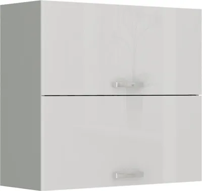 Immagine prodotto di Armadietto superiore a battente ULLERIKE - larghezza 80 cm, bianco / grigio