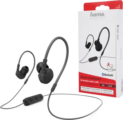 Produktbild von Hama Run BT, Kabellos, Anrufe/Musik, 12 g, Kopfhörer, Schwarz
