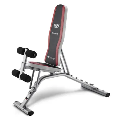 Produktbild von BH Fitness Optima, Bauchbank, 130 kg, Stahl, Schwarz, Rot, Silber, 1360 mm