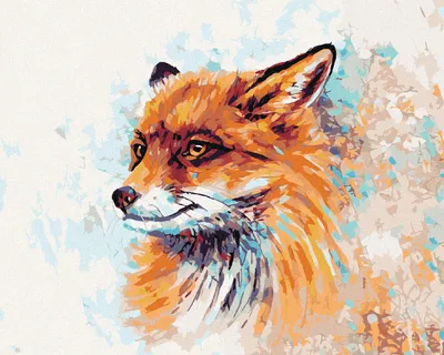 Produktbild von Zuty - Malen nach Zahlen - FARBIGER FUCHS, 40x50 cm, mit Keilrahmen (bereits gespannt)
