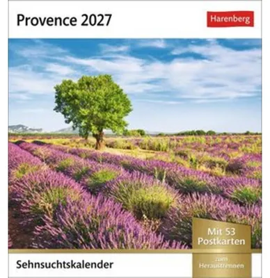 Obrázok produktu pre Kalendár túžby po Provensálsku 2027 – týždenný kalendár s 53 pohľadnicami