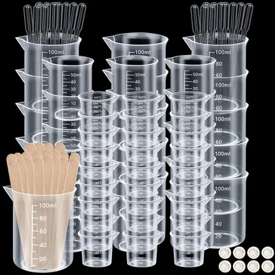 Produktbild von Messbecher 106 Stück, 30/50/100 ml, Kunststoff, Hitzebeständig, für Küche