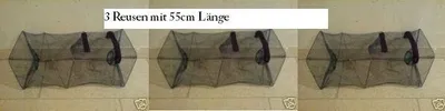 Produktbild von 3 Reusen Aalreusen Krebsreusen Köderfischreusen Fischreusen 55x23x23cm