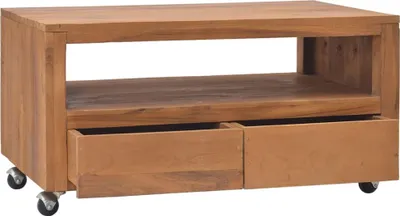 Obrázek produktu pro vidaXL TV skříňka s kolečky 80x50x42 cm teakové masivní dřevo