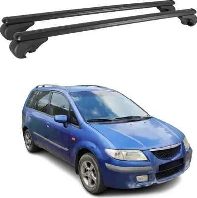 Produktbild von Dachträger für Mazda Premacy 1999-2001 Gepäckträger Grundträger Alu Schwarz 2x