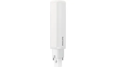 A white Philips LED lamp with a G24D-2 base, shown against a white background.