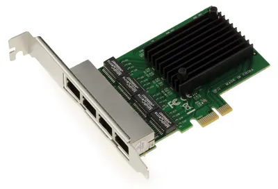 Productafbeelding van PCI Express 4-poorts LAN RJ45 Gigabit Ethernet Controller Kaart met RTL8111F Chipset