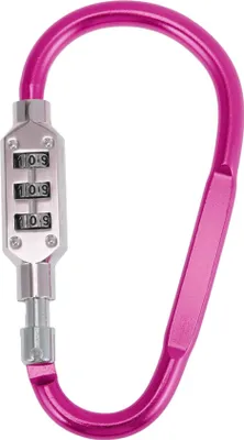 Produktbild von Kombinationsschlösser, 3-Zahlen-Rad-Kombination D-Ring-Clip-Schloss, 62mm D-Typ Vorhängeschloss für Motorrad Fahrrad, Rosarot