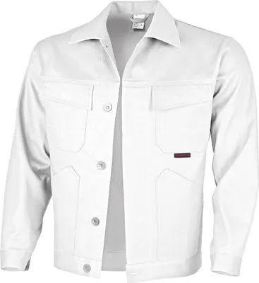 Obrázek produktu pro Pracovní bunda Qualitex - oblíbená dílenská bunda z pratelné bavlny (bunda do pasu BW 320 g) - v barvě: bílá - Pánská: 56 - Dámská: 50
