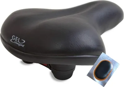 Produktbild von Fahrradsattel Gel-Komfort unisex Fahrrad Sattel - bequem Schwarz inkl. Schlauchflicken