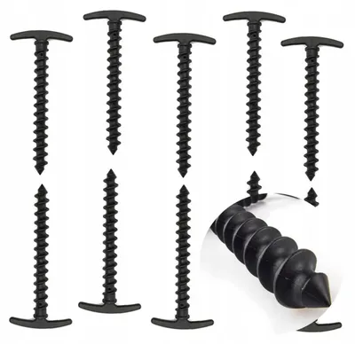 Obrázek produktu pro Kotvy do země 14 cm černé, sada 10 ks, pro stany