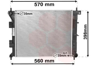 Produktbild von VAN WEZEL 82002338 Kühler Wasserkühler Motorkühler für HYUNDAI i30 (GD) für KIA CEE'D (JD)