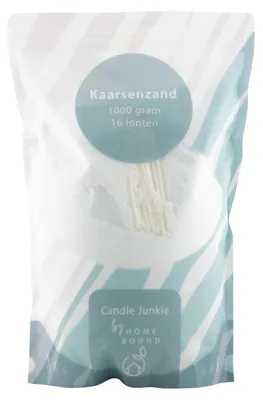 Productafbeelding van HomeBound Kaarsvlokken, 1000 gram, met 16 lontjes, kleur: frostwit