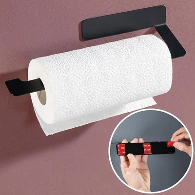 Produktbild von Schwarze Küchenpapierhalterung Matt