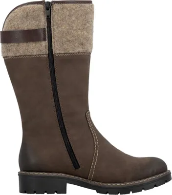 Imagen del producto de Botas para mujer Rieker, forradas, color marrón, para uso diario
