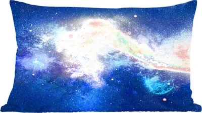 Produktbild von MuchoWow® Zierkissen Sofakissen Wohnzimmer Dekokissen 50x30 cm Universum - Blau - Sterne - Wohnzimmerdekoration - Polster mit Photo