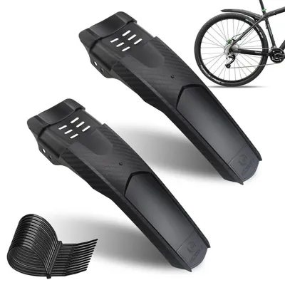 Produktbild von Schutzblech Fahrrad 2 Stück PVC Kohlefaser-Optik für Mountainbike Rennrad 20-29 Zoll