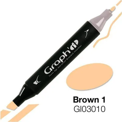 Produktbild von Graph'It Marker mit Doppelspitze - Braun 1