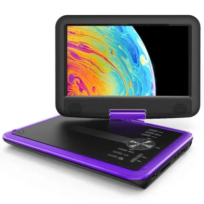 Produktbild von 11.5" Tragbarer DVD-Player für Kinder und Fahrzeuge im Auto mit 9.5" HD-Schwenkbildschirm, Stereo-Lautsprechern, 5 Stunden Akkulaufzeit