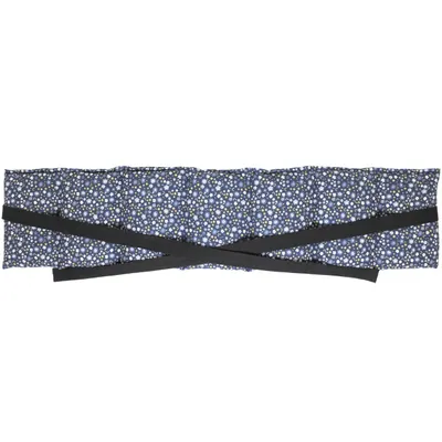 Produktbild von Traubenkernkissen 7-Kammer mit Band, 65x15 Bio-Stoff "Blümchen-blau" - Wärmekissen, Körnerkissen, Mikrowelle und Backofen
