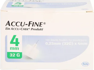 Obrázek produktu pro ACCU-FINE Sterilní jehly pro inzulínová pera 4 mm, 100 ks KAN