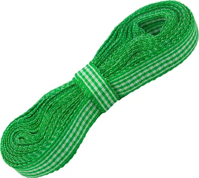 Produktbild von 10m Geschenkband 10mm, dunkelgrün, Zierband, Dekoband, Karoband, Schleifenband