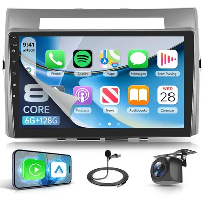 Productafbeelding van Android 15 Autoradio - 9 Inch Touchscreen - Draadloze CarPlay/Android Auto - GPS - FM/RDS